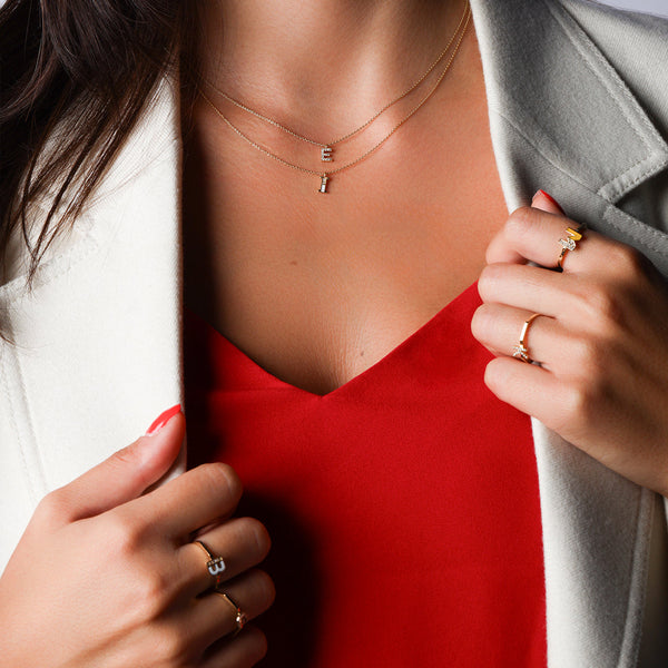 Altın ve Pırlanta Harf Kolye