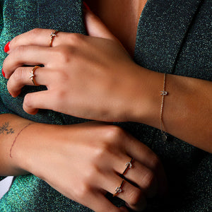 Altın ve Pırlanta Harf Bileklik