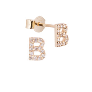 Altın ve Pırlanta Harf Küpe