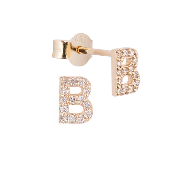 Altın ve Pırlanta Harf Küpe