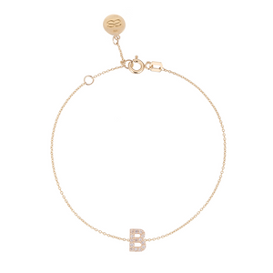 Altın ve Pırlanta Harf Bileklik