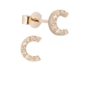 Altın ve Pırlanta Harf Küpe