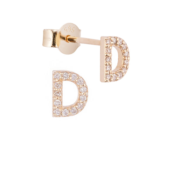 Altın ve Pırlanta Harf Küpe