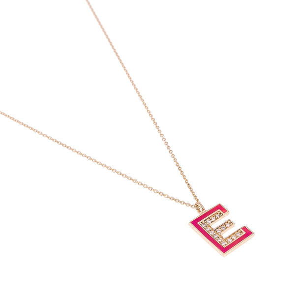 Mineli Altın ve Pırlanta Büyük Harf Kolye