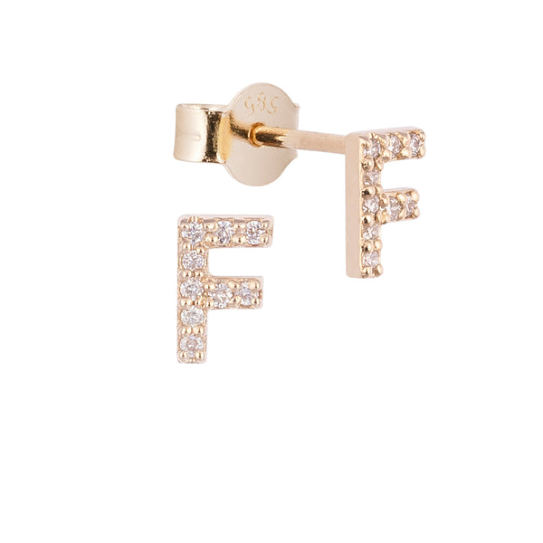 Altın ve Pırlanta Harf Küpe