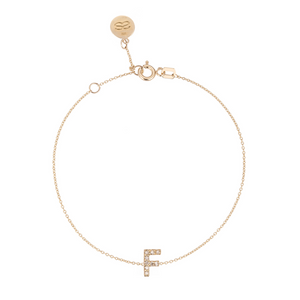 Altın ve Pırlanta Harf Bileklik