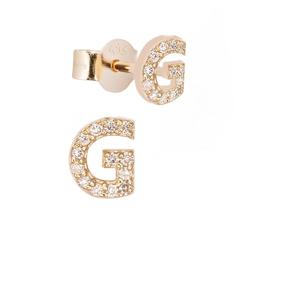 Altın ve Pırlanta Harf Küpe