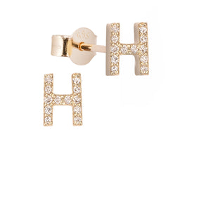 Altın ve Pırlanta Harf Küpe