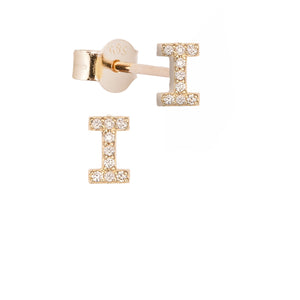 Altın ve Pırlanta Harf Küpe