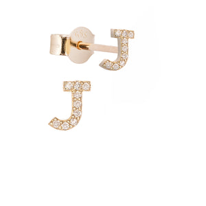 Altın ve Pırlanta Harf Küpe