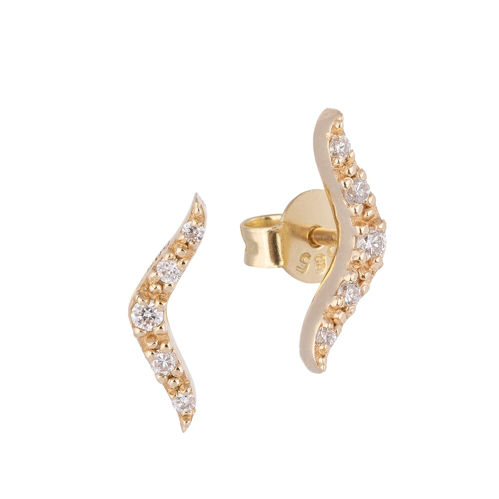 Pırlanta Taşlı V Küpe