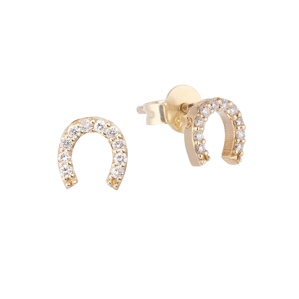 Pırlanta Taşlı U Küpe