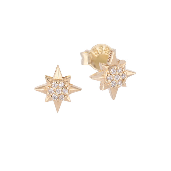 Diamond Sun Earrings