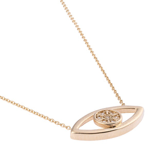 Büyük Göz Pırlanta Taşlı Kolye