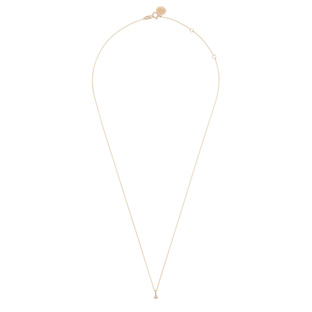 Tek Taş Pırlanta Taşlı Kolye