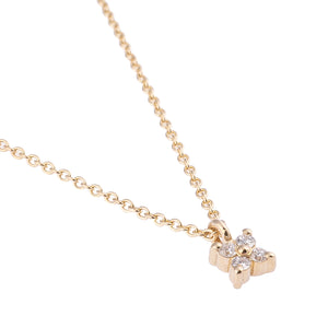 Çiçek Pırlanta Taşlı Kolye