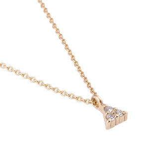 Üçgen Pırlanta Taşlı Kolye