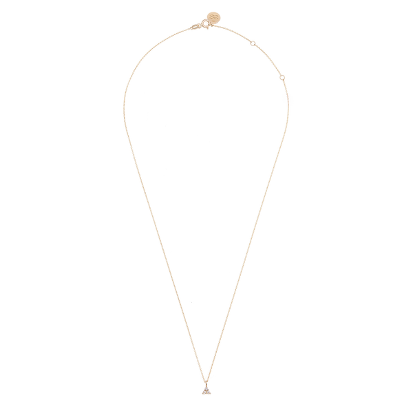 Üçgen Pırlanta Taşlı Kolye