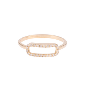 Rectangular Diamond Ring