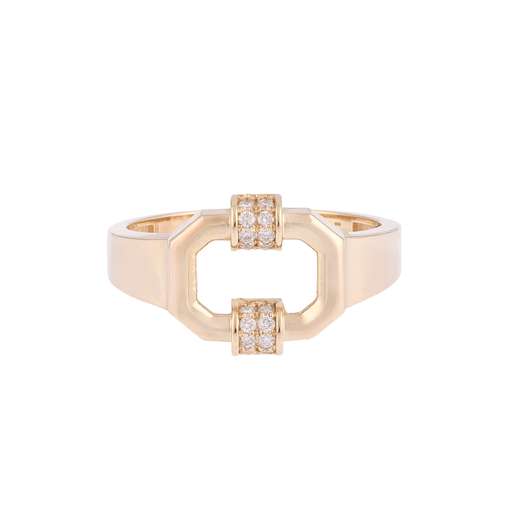 Octagonal Diamond Ring