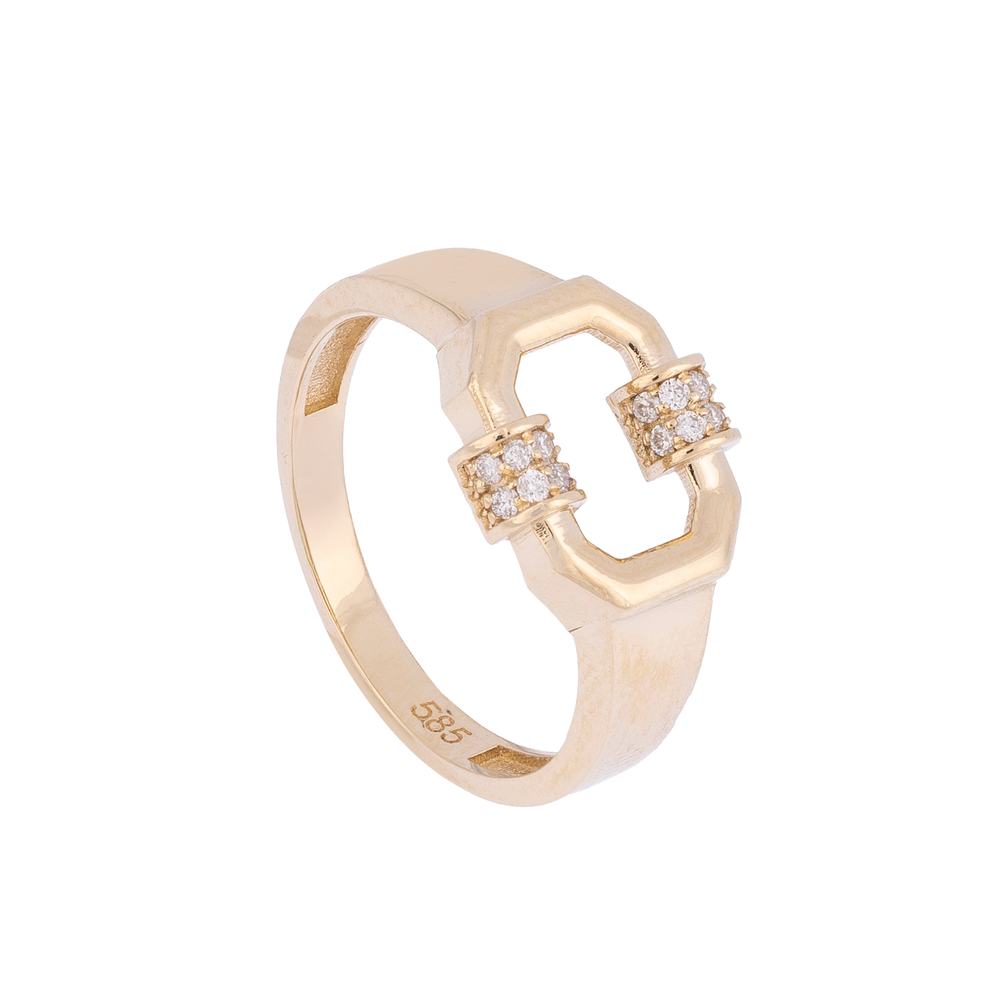 Octagonal Diamond Ring