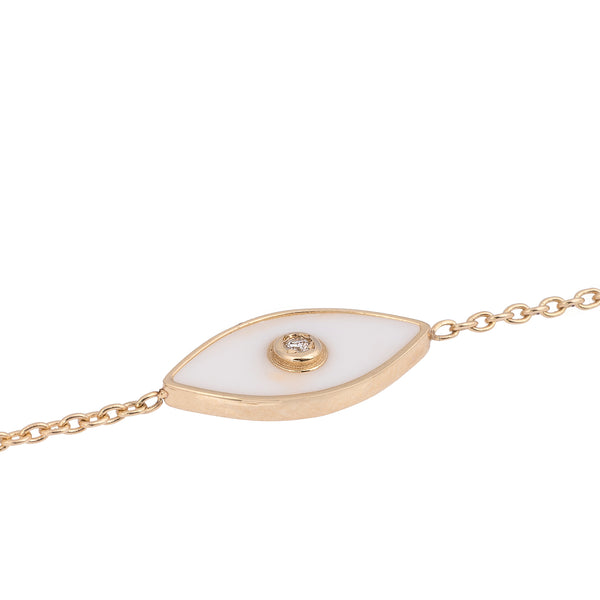 Eye Enamel and Diamond Bracelet