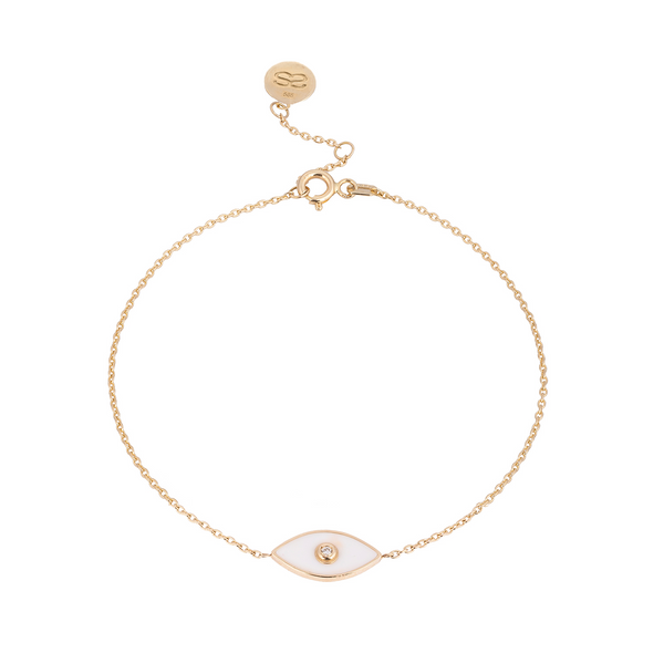 Eye Enamel and Diamond Bracelet