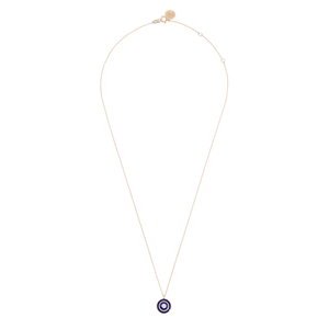 Yuvarlak Mineli ve Pırlanta Taşlı Kolye