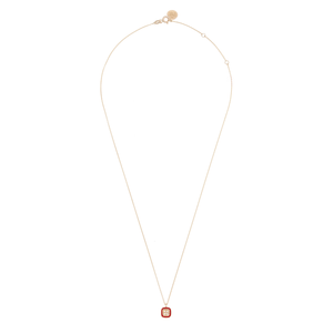 Kare Mineli ve Pırlanta Taşlı Kolye