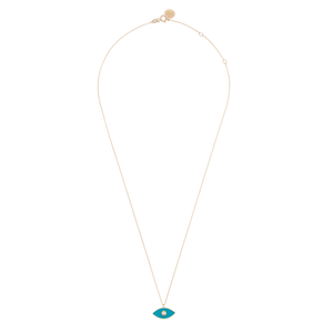 Eye Enamel and Diamond Necklace