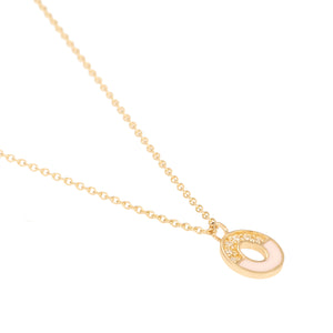 Mineli Altın ve Pırlanta Harf Kolye