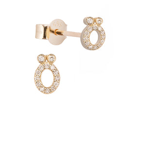 Altın ve Pırlanta Harf Küpe