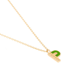 Mineli Altın ve Pırlanta Harf Kolye