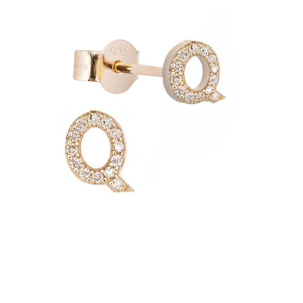 Altın ve Pırlanta Harf Küpe