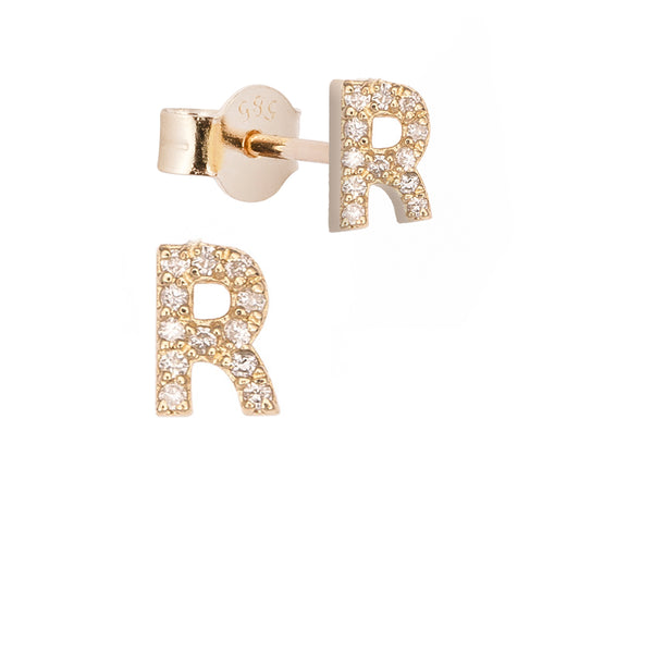 Altın ve Pırlanta Harf Küpe