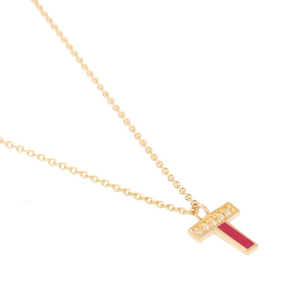 Mineli Altın ve Pırlanta Harf Kolye