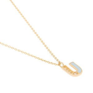 Mineli Altın ve Pırlanta Harf Kolye