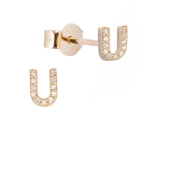 Altın ve Pırlanta Harf Küpe