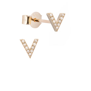 Altın ve Pırlanta Harf Küpe