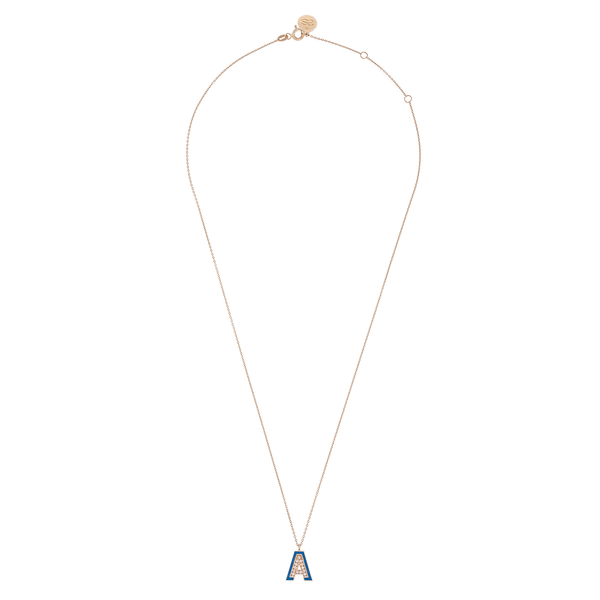 Mineli Altın ve Pırlanta Büyük Harf Kolye