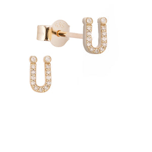 Altın ve Pırlanta Harf Küpe