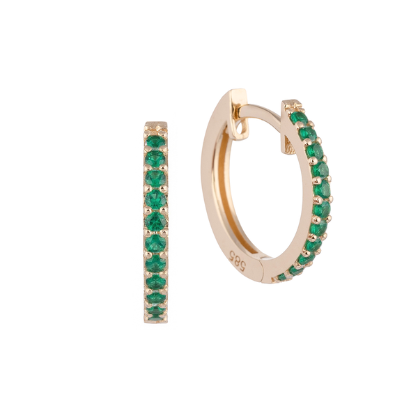 Pırlanta Taşlı Halka Küpe